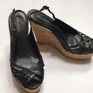 Aldo Cork Wedge Sandals